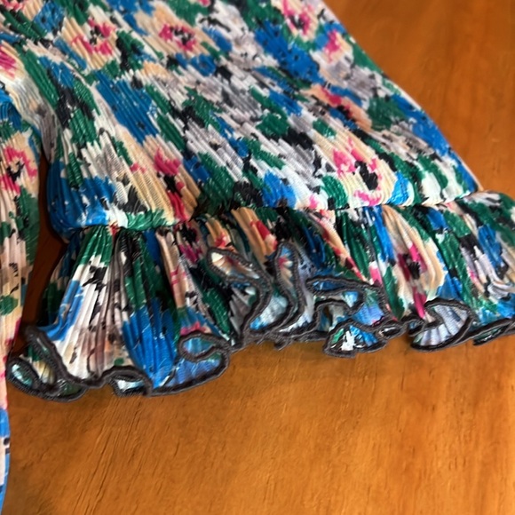 Ganni floral georgette blouse size 34 EUC - Picture 6 of 10